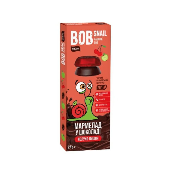 BOB SNAIL JELLY W CZEKOLADZIE WIŚNIA 27g