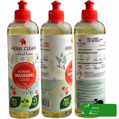 Herbi Clean ZIOŁOWY PŁYN do PRANIA pranie HERBAL WASHING LIQUID 500ml 0,5L