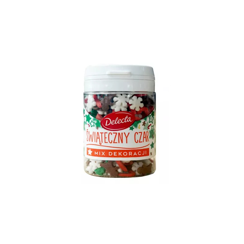 Delecta ŚWIĄTECZNY CZAR Mix dekoracje  PŁATKI CUKROWE 55g