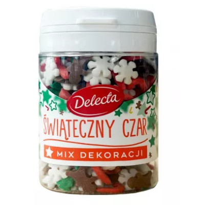 Delecta ŚWIĄTECZNY CZAR Mix dekoracje  PŁATKI CUKROWE 55g