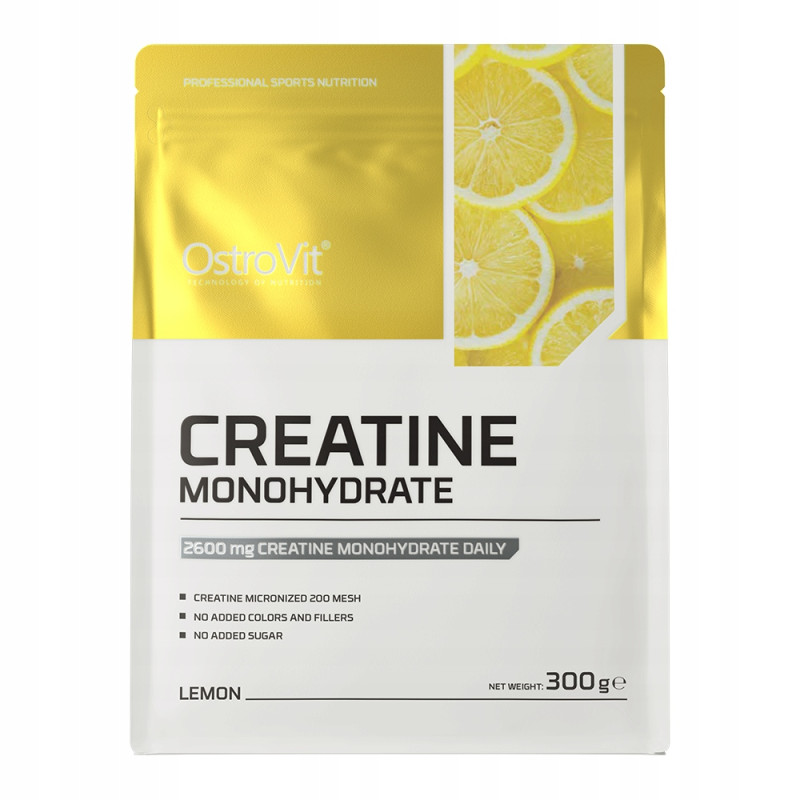 OstroVit MONOHYDRAT KREATYNY KREANTYNA 300g 0,3KG - smak CYTRYNOWY CYTRYNA