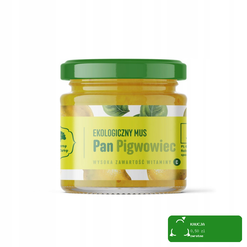 EKOLOGICZNY eko MUS OWOCOWY Pan PIGWOWIEC dużo WITAMINY C 200g DARY NATURY