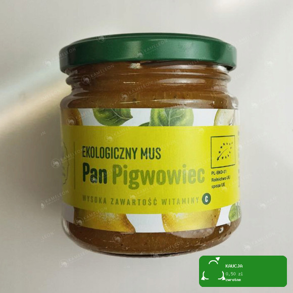 EKOLOGICZNY eko MUS OWOCOWY Pan PIGWOWIEC dużo WITAMINY C 200g DARY NATURY