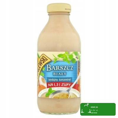 Kowalewski BARSZCZ BIAŁY ŻYTNI Wydajny KONCENTRAT BARSZCZU 320ML na 1,5L
