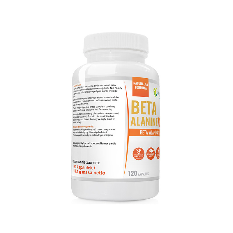 Wish BETA ALANINE BETA-ALANINA 100% 800mg120kaps pomoc WYDOLNOŚĆ WYSIŁKOWA