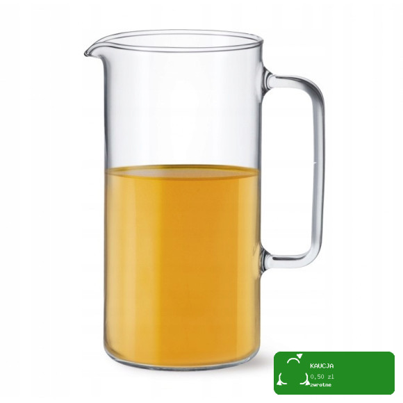 DZBANEK SZKLANY żaroodporny CYLINDER 2L DUŻY (2000ml) na napoje soki wodę