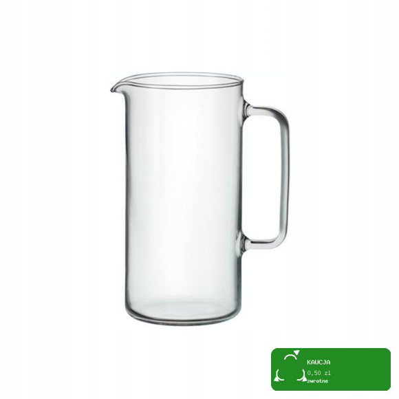 DZBANEK SZKLANY żaroodporny CYLINDER 2L DUŻY (2000ml) na napoje soki wodę