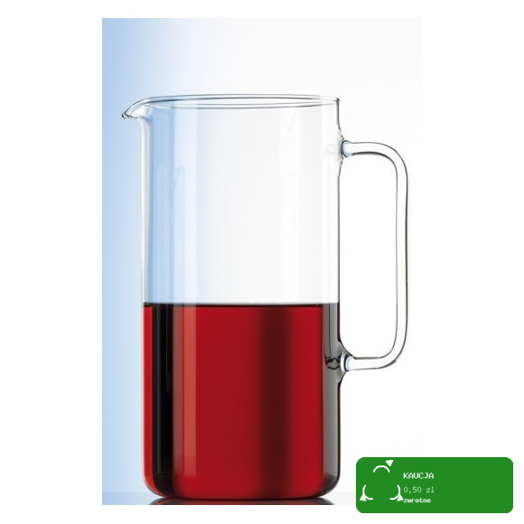 DZBANEK SZKLANY żaroodporny CYLINDER 2L DUŻY (2000ml) na napoje soki wodę