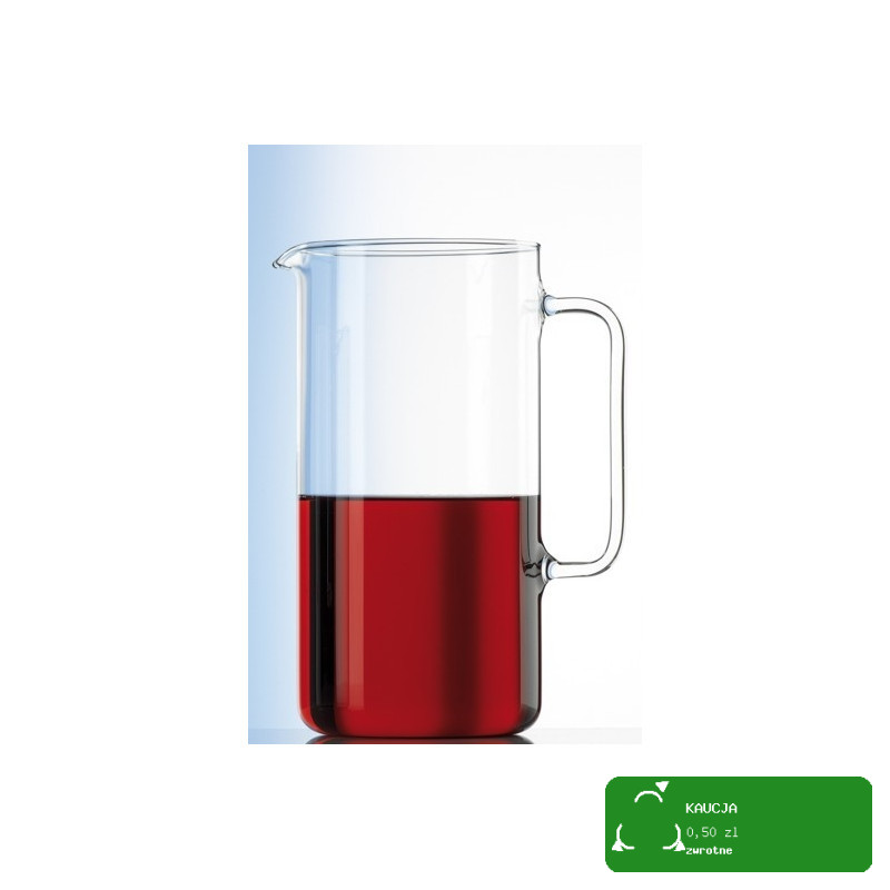 DZBANEK SZKLANY żaroodporny CYLINDER 2L DUŻY (2000ml) na napoje soki wodę