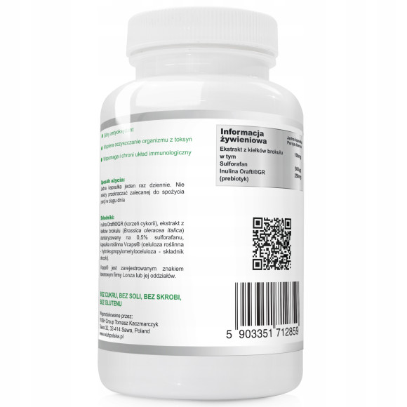 Wish SULFORAFAN + PREBIOTYK KIEŁKI BROKUŁA Ekstrakt 500µg 60kaps na 2 m-ce