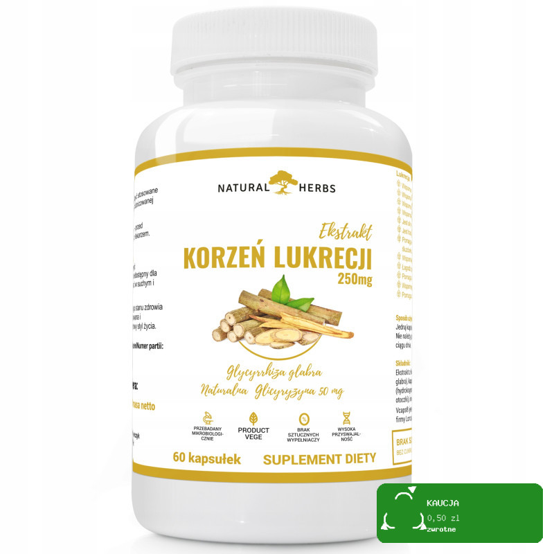 Wish KORZEŃ LUKRECJI EKSTRAKT + Glicyryzyna 60kaps wsparcie PRZECIWZAPALNE