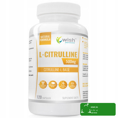Wish CYTRULINA L-Cytrulline 500mg 120kps MIĘŚNIE REGENERACJA