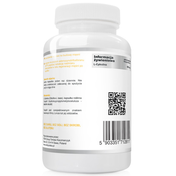Wish CYTRULINA L-Cytrulline 500mg 120kps MIĘŚNIE REGENERACJA
