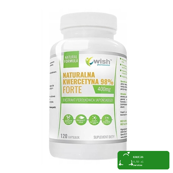 KWERCETYNA FORTE 400mg PERŁOWIEC 120kapsułek wsparcie CIŚNIENIE CHOLESTEROL