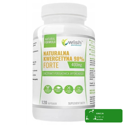 KWERCETYNA FORTE 400mg PERŁOWIEC 120kapsułek wsparcie CIŚNIENIE CHOLESTEROL