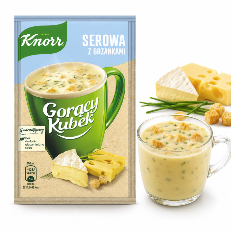 KNORR GORĄCY KUBEK SEROWA Z GRZANKAMI 22G