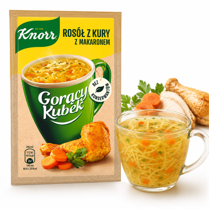 KNORR GORĄCY KUBEK ROSÓŁ Z KURY 12G