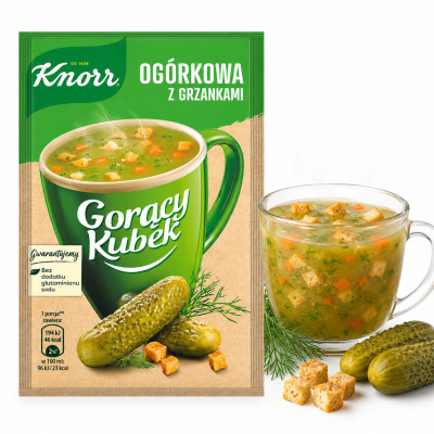KNORR GORĄCY KUBEK OGÓRKOWA Z GRZANKAMI 13G