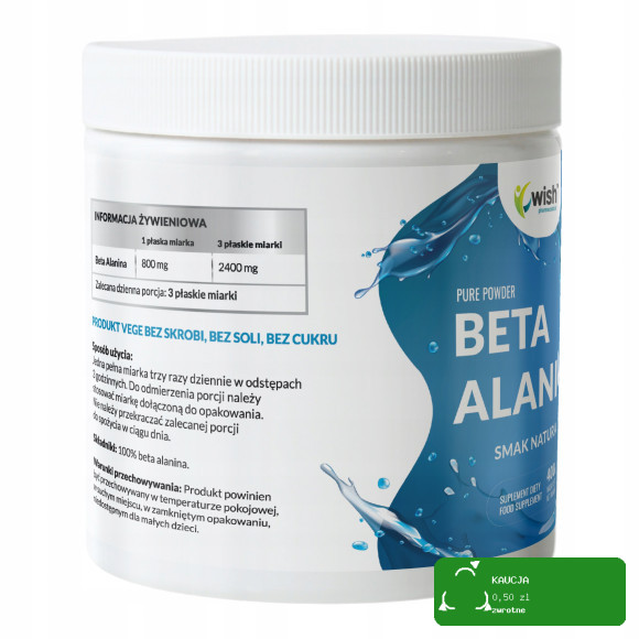 Wish BETA-ALANINA odżywka 400g  przyspiesza pracę mięśni