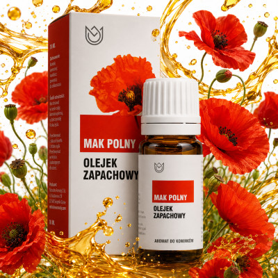 OLEJEK ZAPACHOWY eteryczny MAK POLNY piękny 10ml kwiat kwiatowy ZAPACH LATA