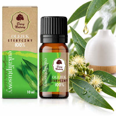Dary Natury  OLEJEK ETERYCZNY EUKALIPTUSOWY EUKALIPTUS 10ml inhalacje