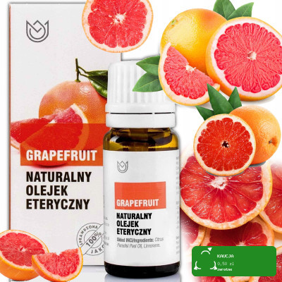 Naturalny OLEJEK ETERYCZNY GRAPEFRUIT Grapefruitowy grejfrut 10ml energia