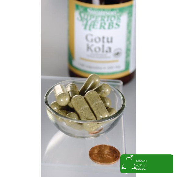 Swanson GOTU KOLA 435mg 60kaps wsparcie PAMIĘĆ FUKCJE POZNAWCZE GOJENIE RAN