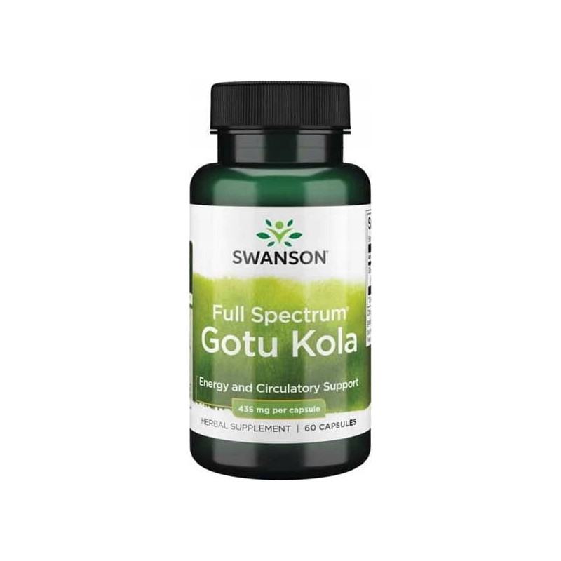 Swanson GOTU KOLA 435mg 60kaps wsparcie PAMIĘĆ FUKCJE POZNAWCZE GOJENIE RAN