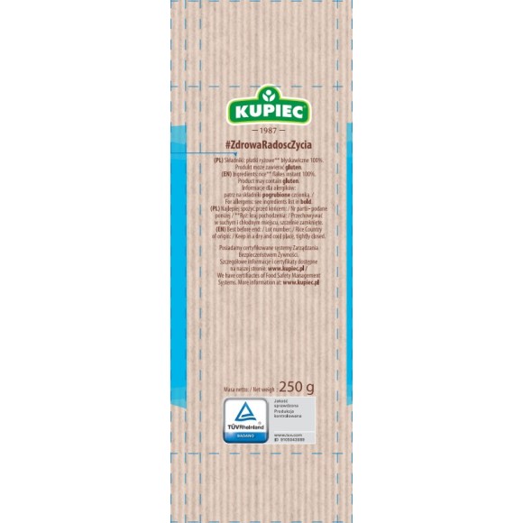 Kupiec PŁATKI RYŻOWE BŁYSKAWICZNE 250g 0,25KG