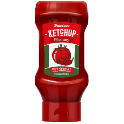 Dawtona KETCHUP PIKANTNY 100%  bez konserwantów Butelka 450g