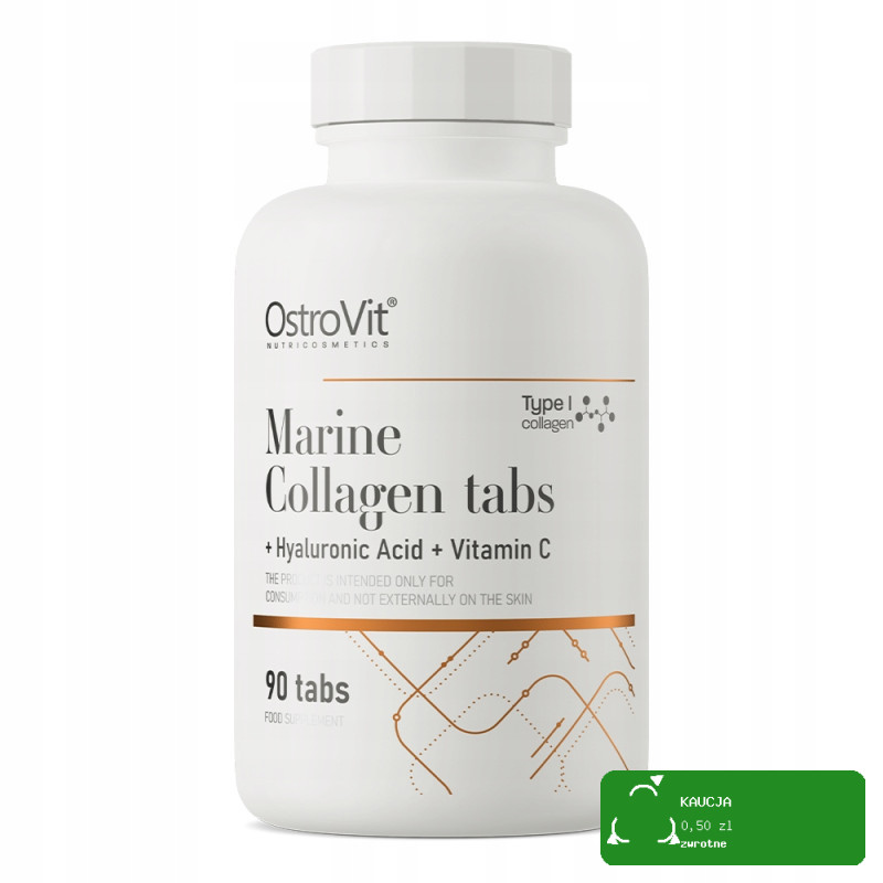 OstroVit KOLAGEN MORSKI 2200mg + KWAS HIALURONOWY + WITAMINA C 90 tabletek