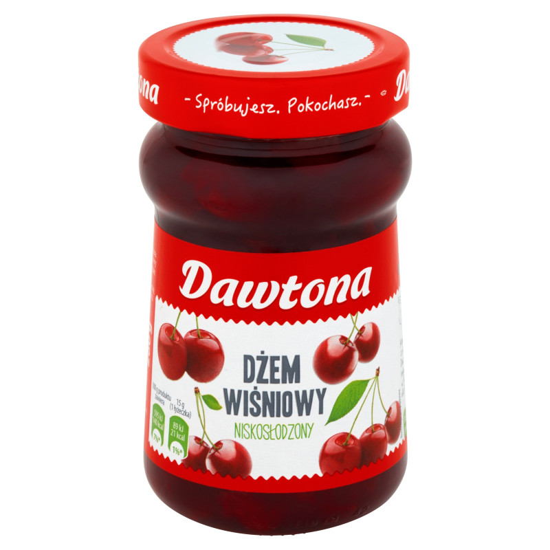 DŻEM WIŚNIOWY Z WIŚNI WIŚNIE o obniżonej zawartości cukrów 280G DAWTONA