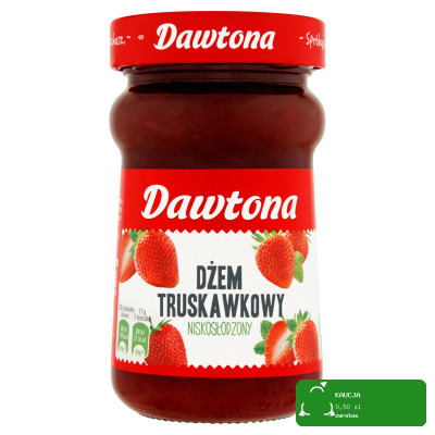 DŻEM TRUSKAWKOWY Z TRUSKAWEK o obniżonej zawartości cukrów 280G DAWTONA