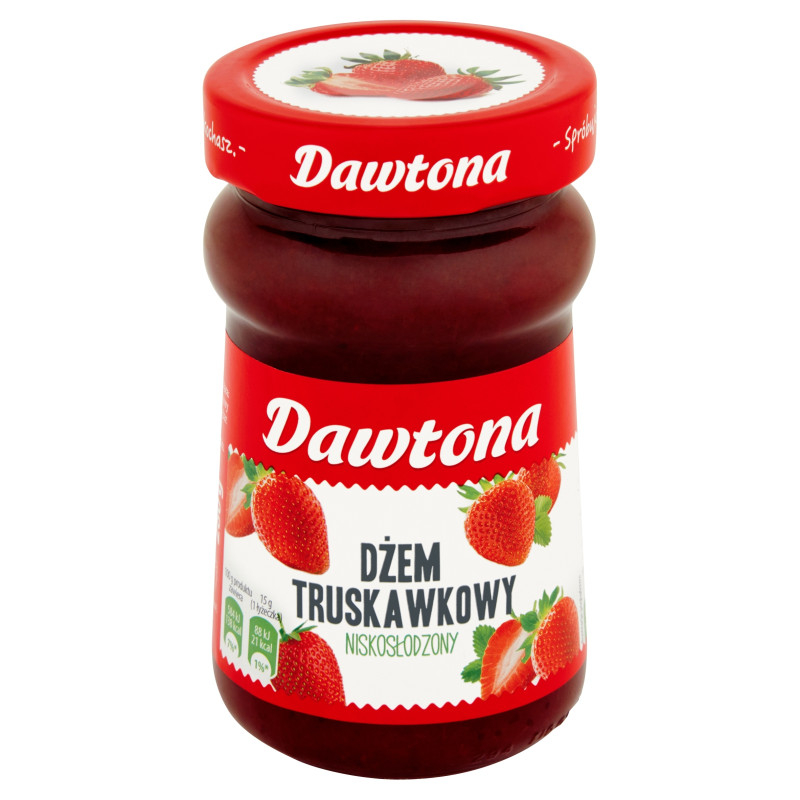 DŻEM TRUSKAWKOWY Z TRUSKAWEK o obniżonej zawartości cukrów 280G DAWTONA