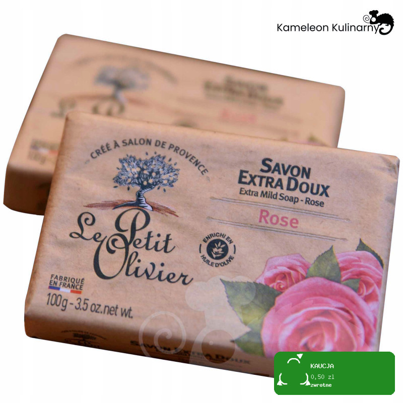 LE PETITI OLIVIER Mydło francuskie EXTRA DELIKATNE RÓŻA RÓŻANE ROSE 100g