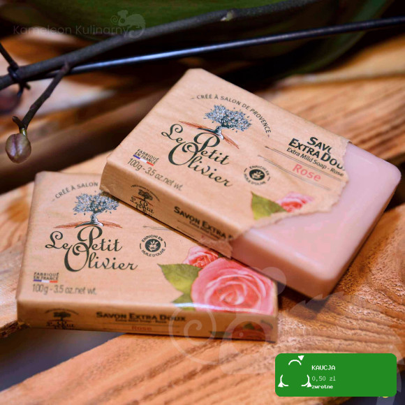 LE PETITI OLIVIER Mydło francuskie EXTRA DELIKATNE RÓŻA RÓŻANE ROSE 100g