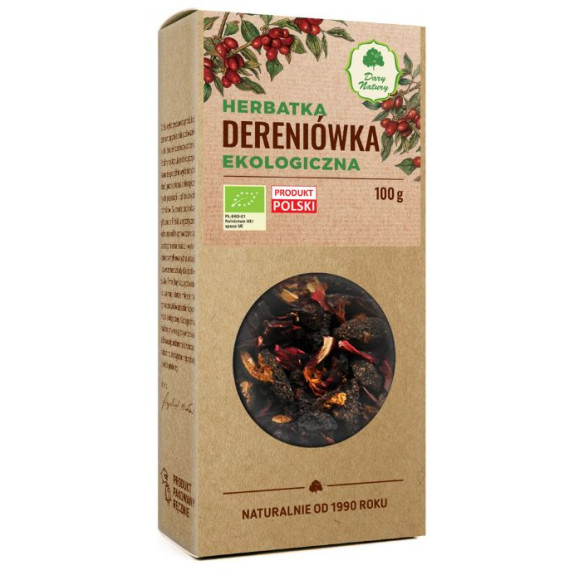DERENIÓWKA herbatka eko 100G DARY NATURY OWOC Dereń Róża Porzeczka Tarnina