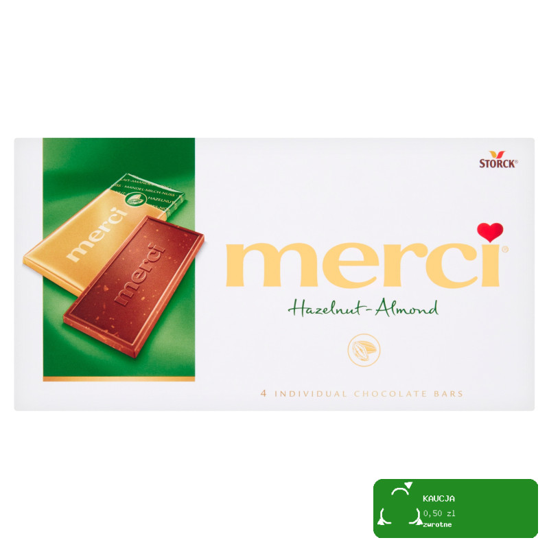 MERCI CZEKOLADA MLECZNA MIGDAŁOWO ORZECHOWA Migdał Orzech 100g