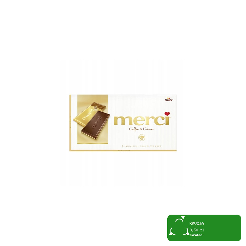 MERCI CZEKOLADA KAWOWO-ŚMIETANKOWA Kawowa Śmietankowa STORCK 4x 25g 100g