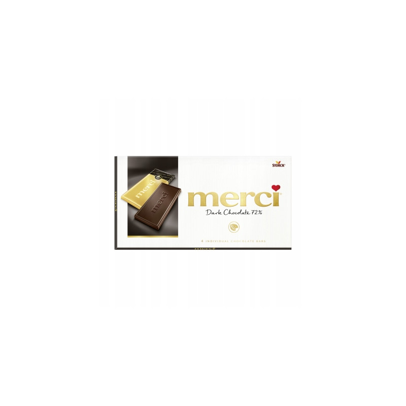 MERCI CZEKOLADA GORZKA DESEROWA 72% Dark Chocolate STORCK 4x25g 100g