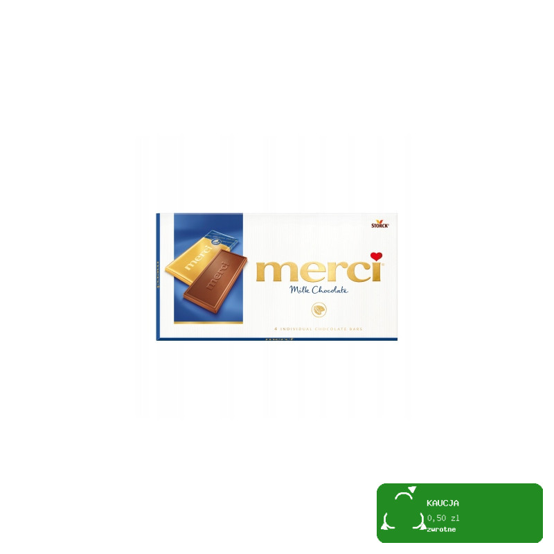 MERCI CZEKOLADA MLECZNA 4 minitabliczki po 25g Milk Chocolate STORCK 100g