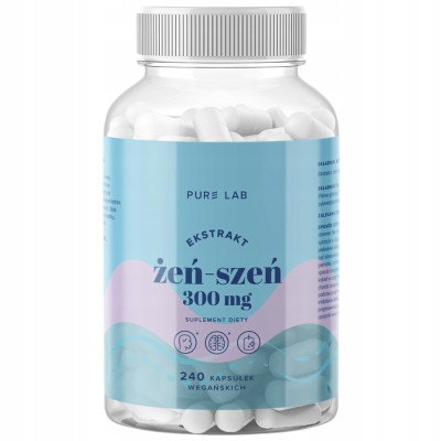AURA HERBAL pure lab ŻEŃ-SZEŃ korzeń EKSTRAKT 300mg 240 kapsułek na 6 m-cy