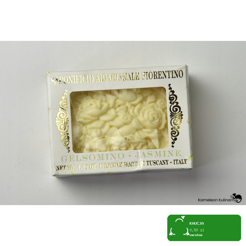 MYDŁO WŁOSKIE tłoczone JAŚMIN JAŚMINOWE Tłoczone N prezent 125G SAPONIFICIO