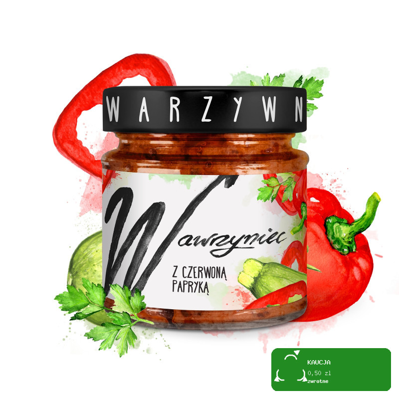 WAWRZYNIEC PASTA WARZYWNA do pieczywa Z CIECIERZYCY Z CZERWONĄ PAPRYKĄ 180g