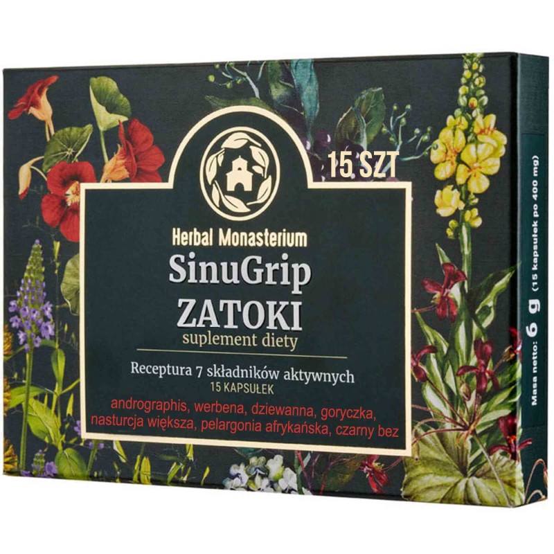HERBAL MONASTERIUM SINUGRIP wsparcie ZDROWE ZATOKI 15