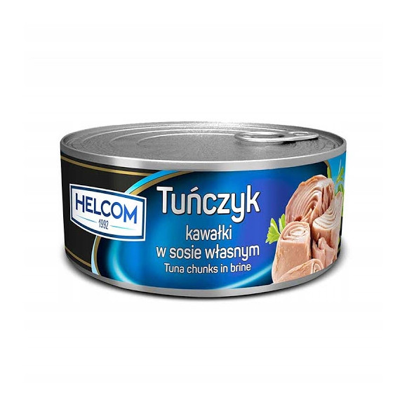 Helcom TUŃCZYK KAWAŁKI W ZALEWIE z olejem roślinnym PUSZKA w puszcze 170g