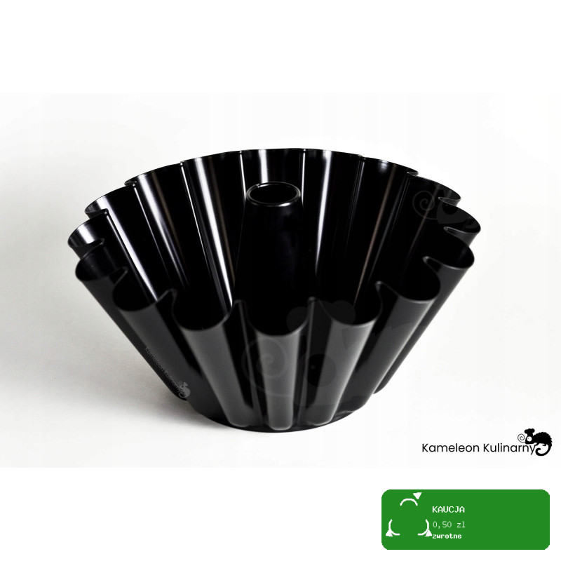FORMA z tuleją BLACHA DO pieczenia BABKI fi 23cm 230mm czarna trapezowa