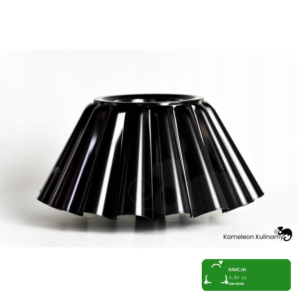 FORMA z tuleją BLACHA DO pieczenia BABKI fi 23cm 230mm czarna trapezowa