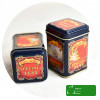 PUSZKA METALOWA na herbatę kawę MAŁA GRANATOWO-CZERWONA na 25g SPECIAL TEAS