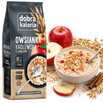 DOBRA KALORIA - OWSIANKA KRÓLEWSKA Z JABŁKAMI 320g